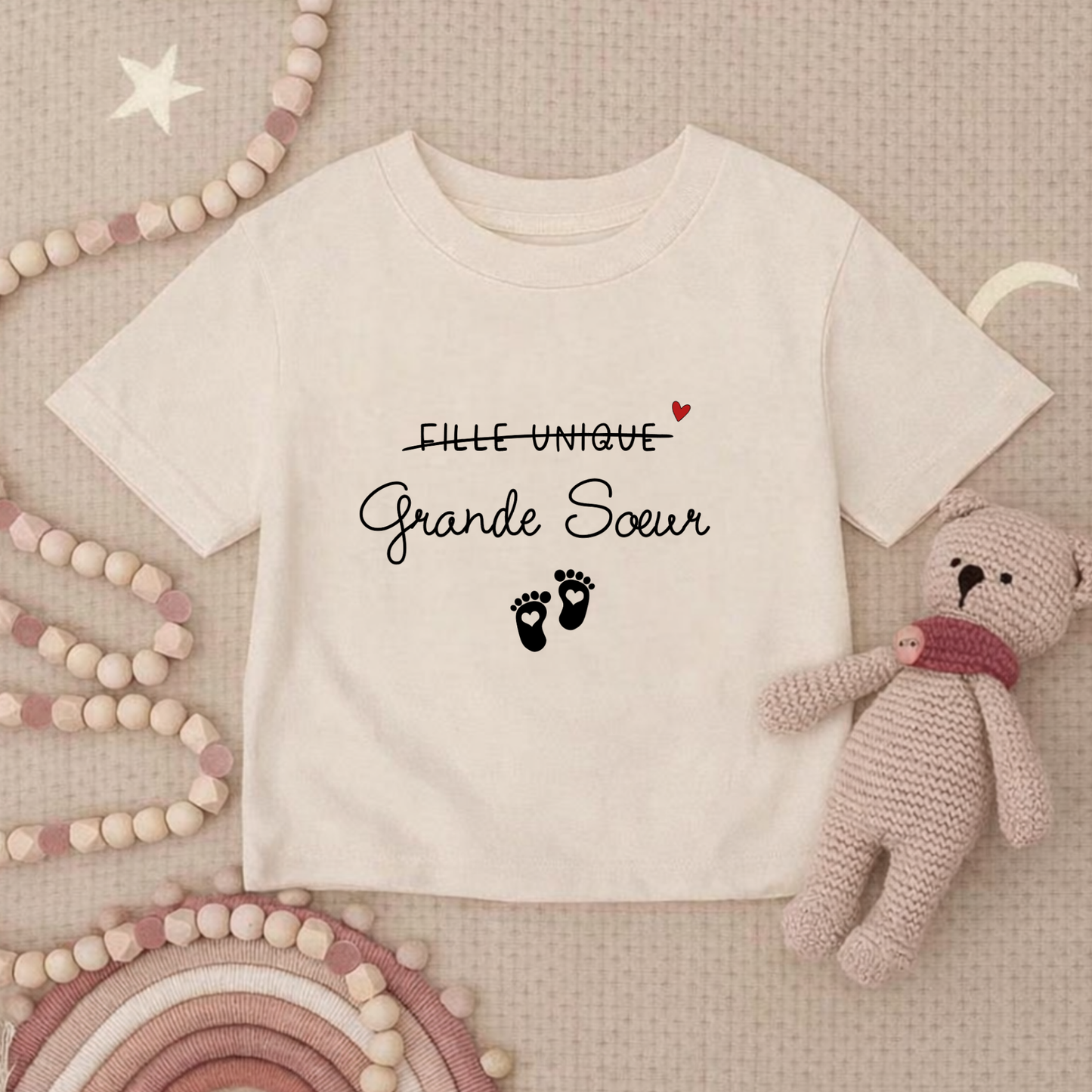 Tee-shirt d'annonce " Grande sœur " ✨