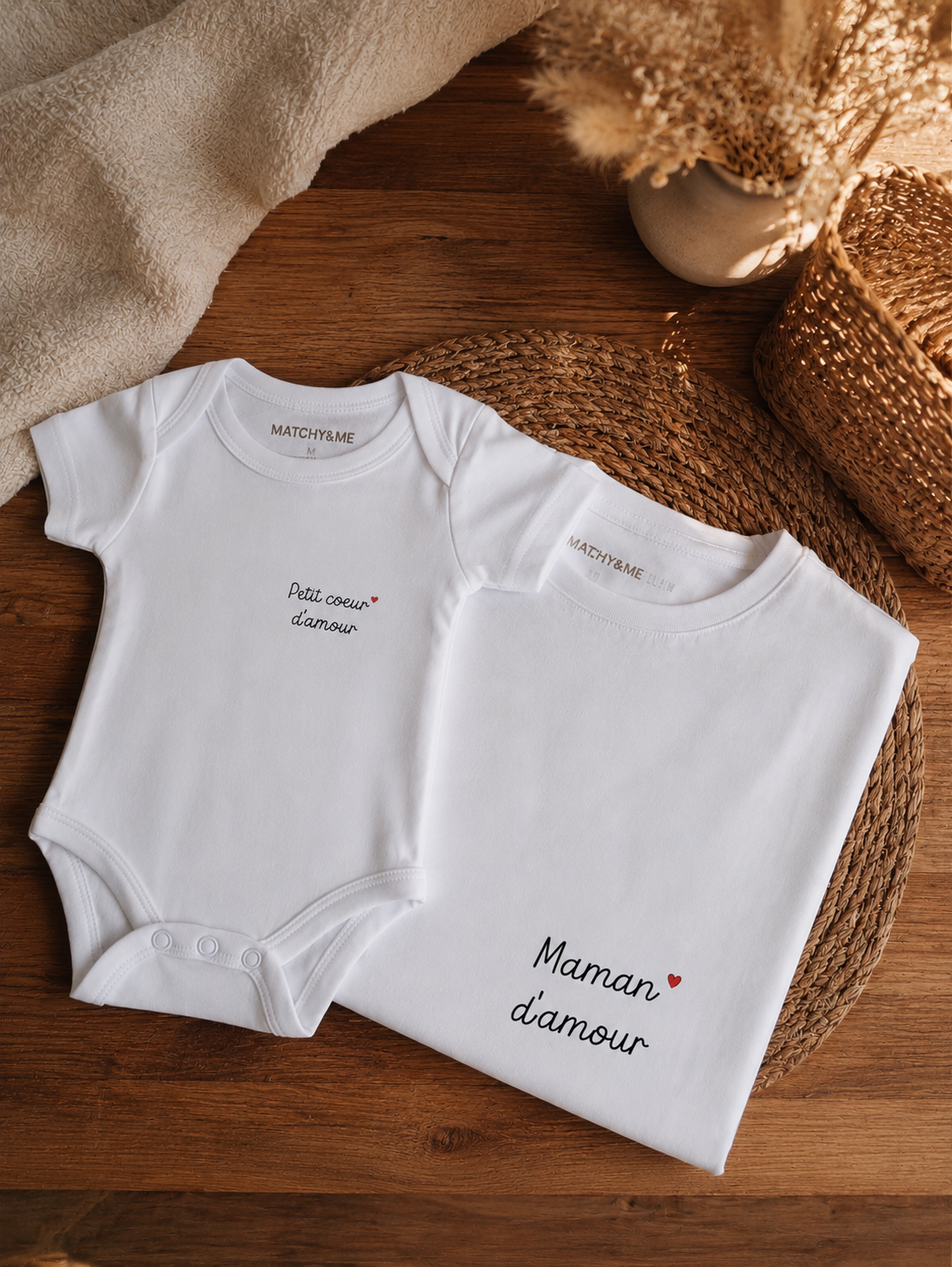 Tee-shirt et body " Maman d'amour "
