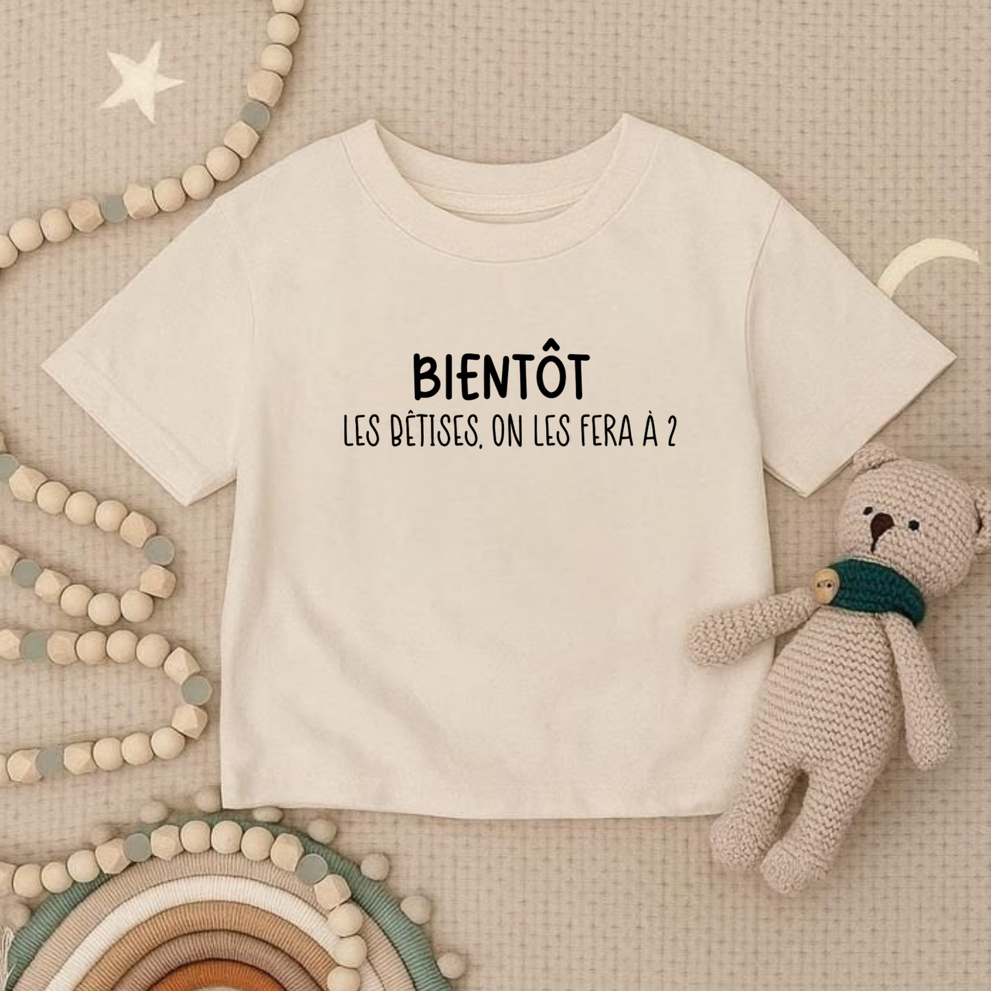 Tee-shirt d'annonce " Bêtises à 2 " ✨