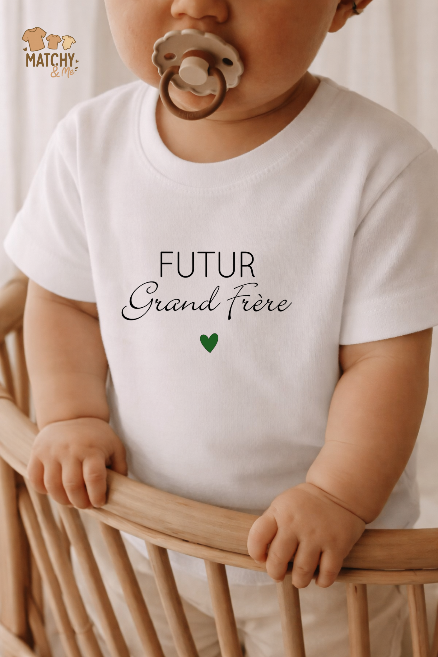 Tee-shirt d'annonce " Futur grand frère " ✨