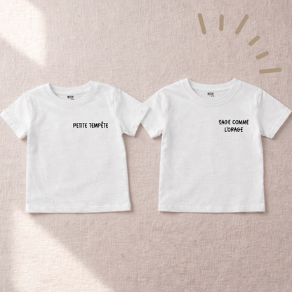 Tee-shirts (ou body) " Orage et tempête "