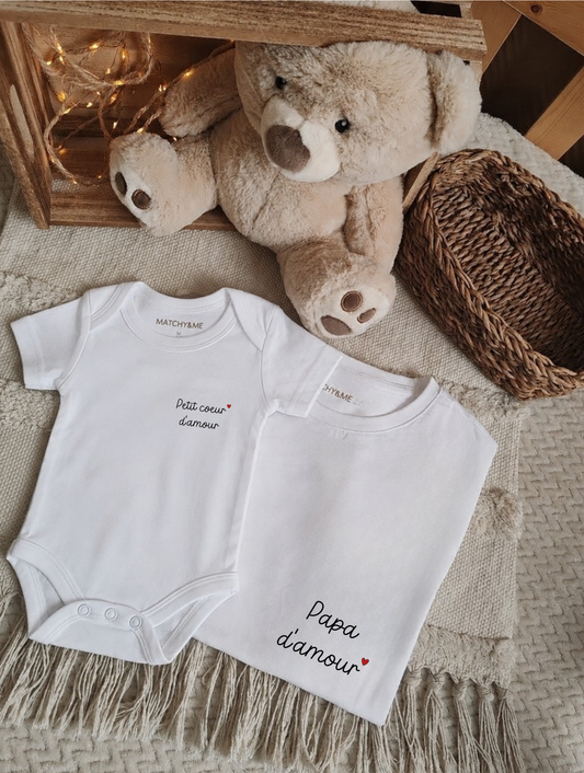 Tee-shirt et body " Papa d'amour "