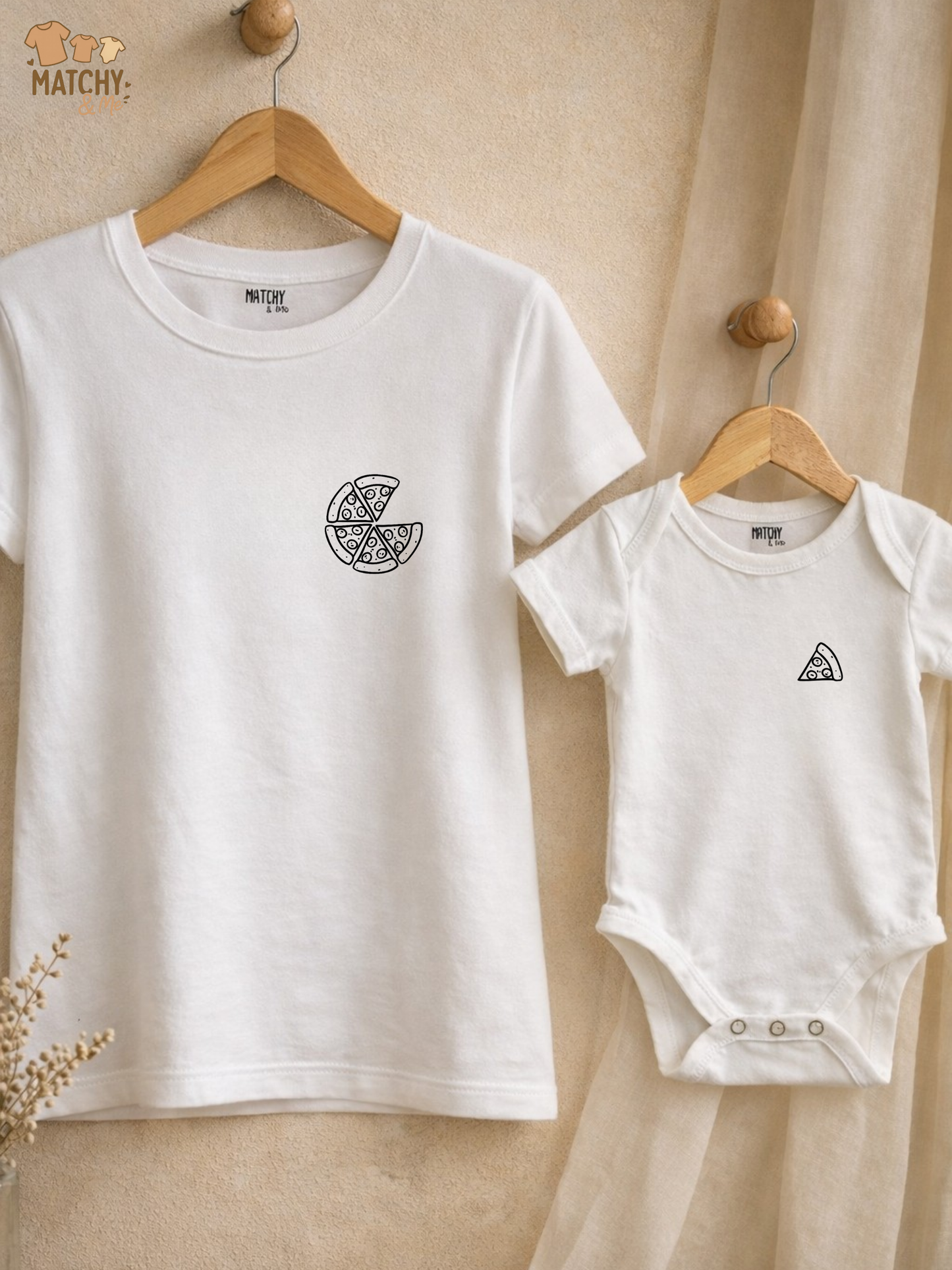 Tee-shirt et body " Coeur de pizza "