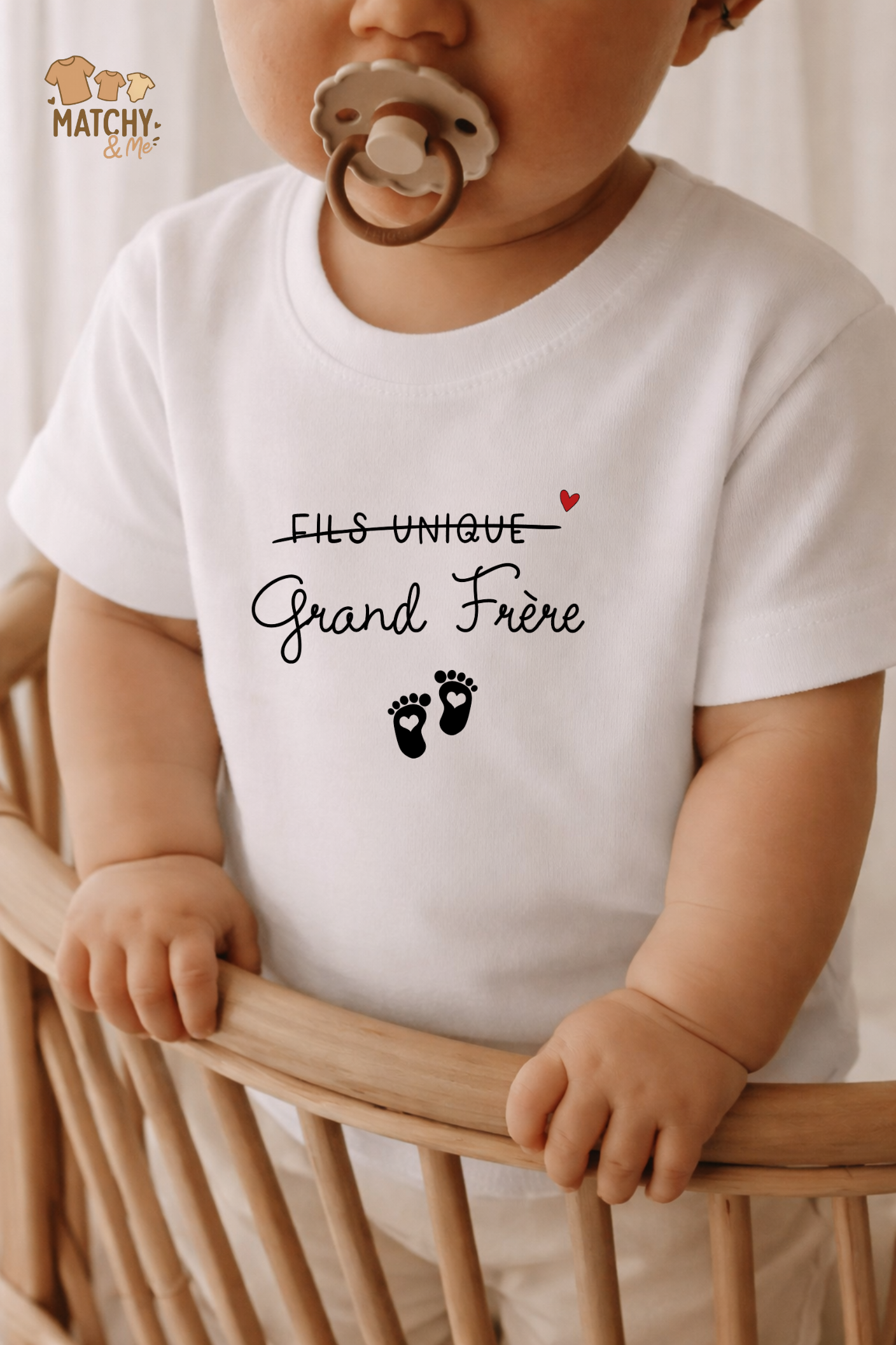 Tee-shirt d'annonce " Grand frère " ✨