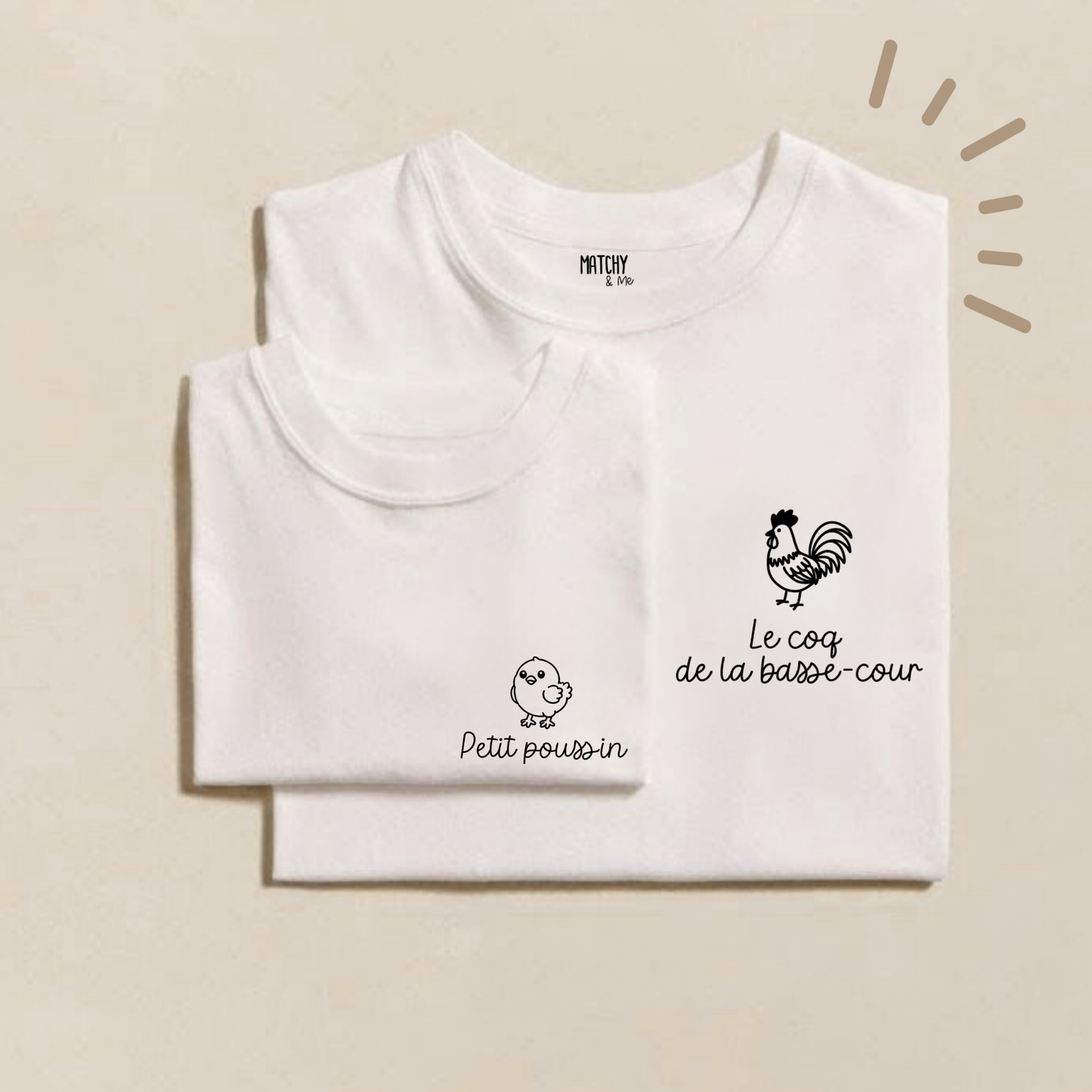 Tee-shirts " Matchy Coq "