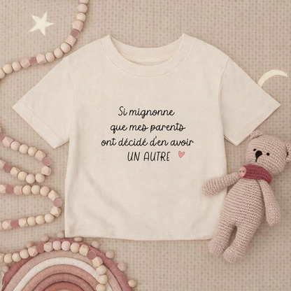 Tee-shirt d'annonce " Si mignonne " ✨