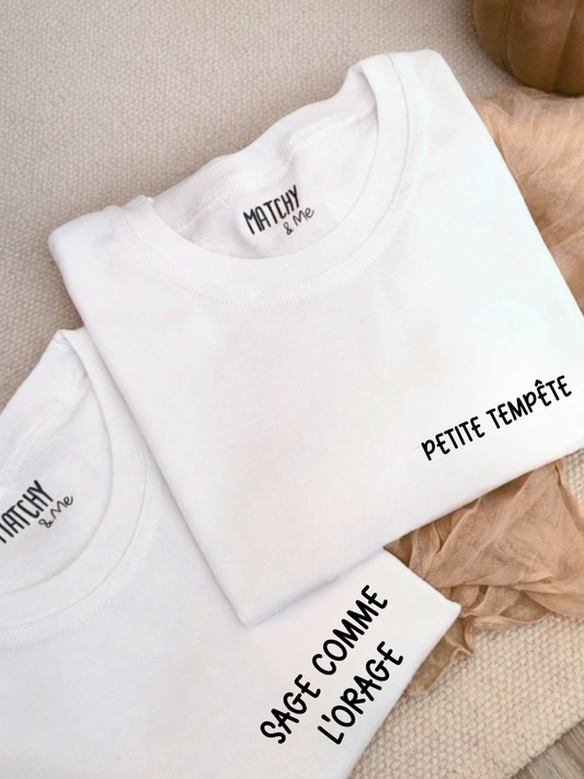 Tee-shirts (ou body) " Orage et tempête "