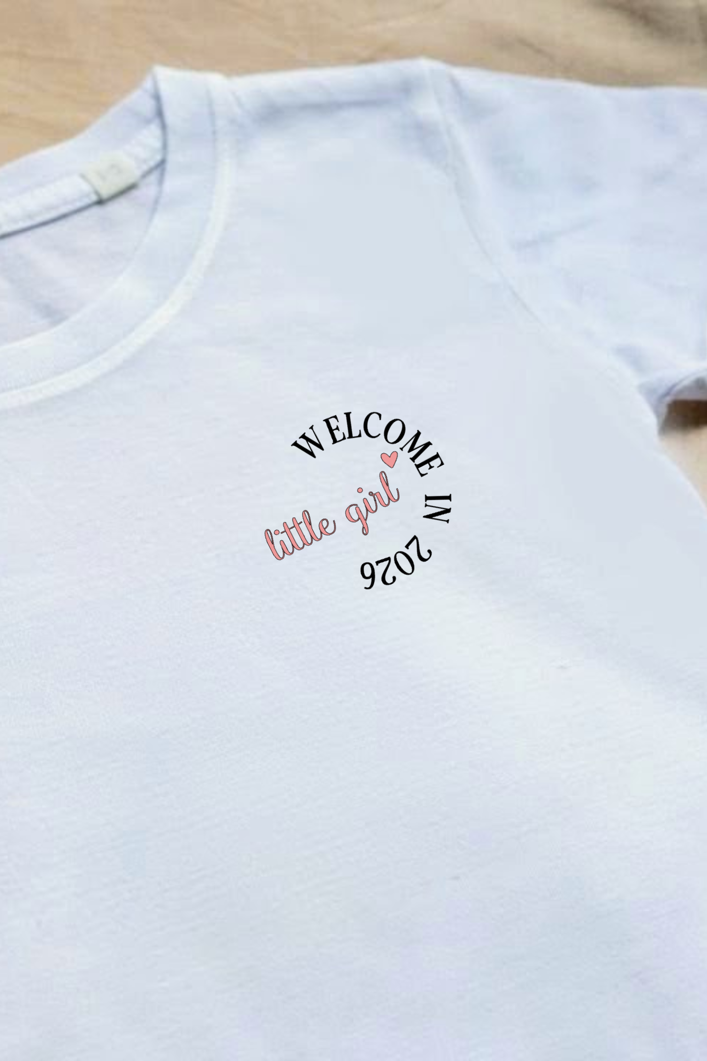 Tee-shirt d'annonce " Little Girl " 🩷
