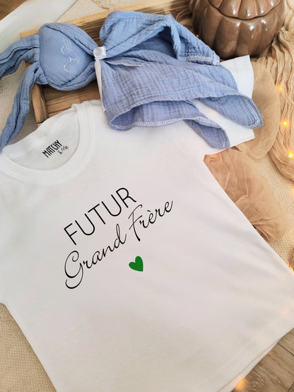Tee-shirt d'annonce " Futur grand frère " ✨