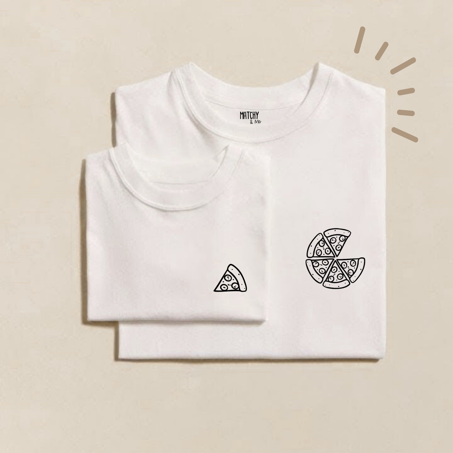 Tee-shirts " Coeur de pizza "