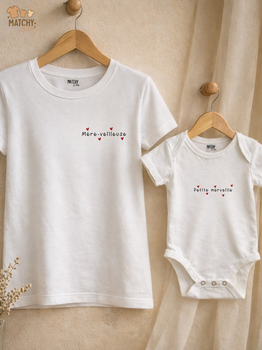 Tee-shirt et body " Matchy Merveilles "