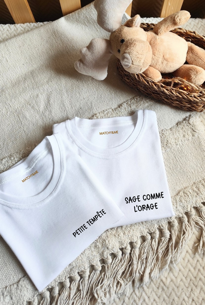 Tee-shirts (ou body) " Orage et tempête "
