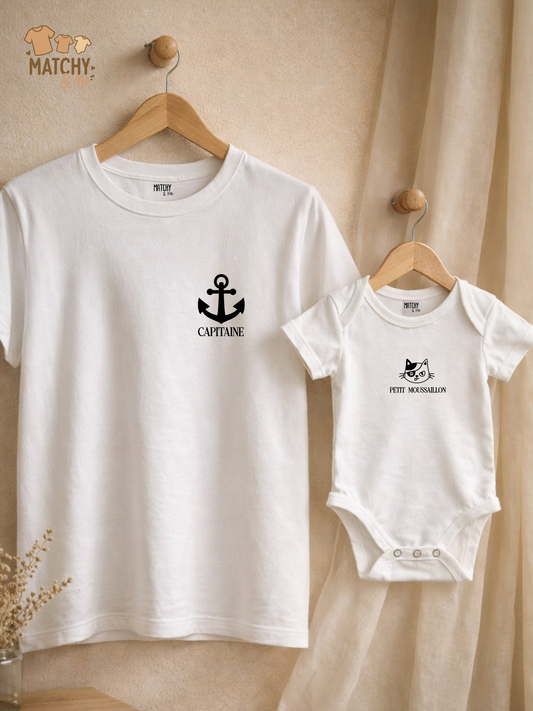 Tee-shirt et body " Capitaine "