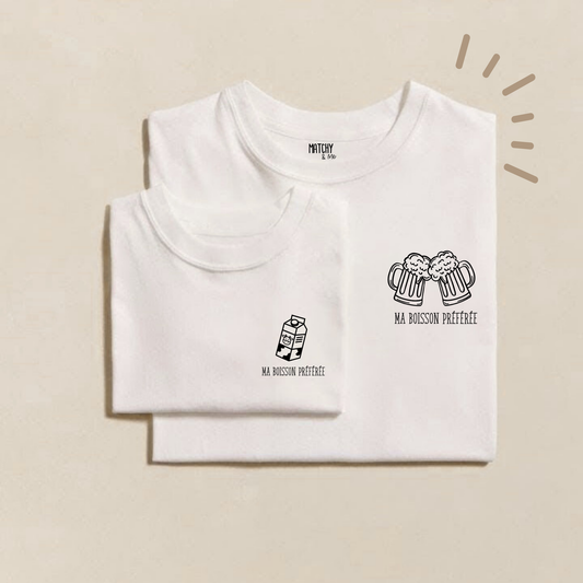 Tee-shirts " Matchy drink Papa "