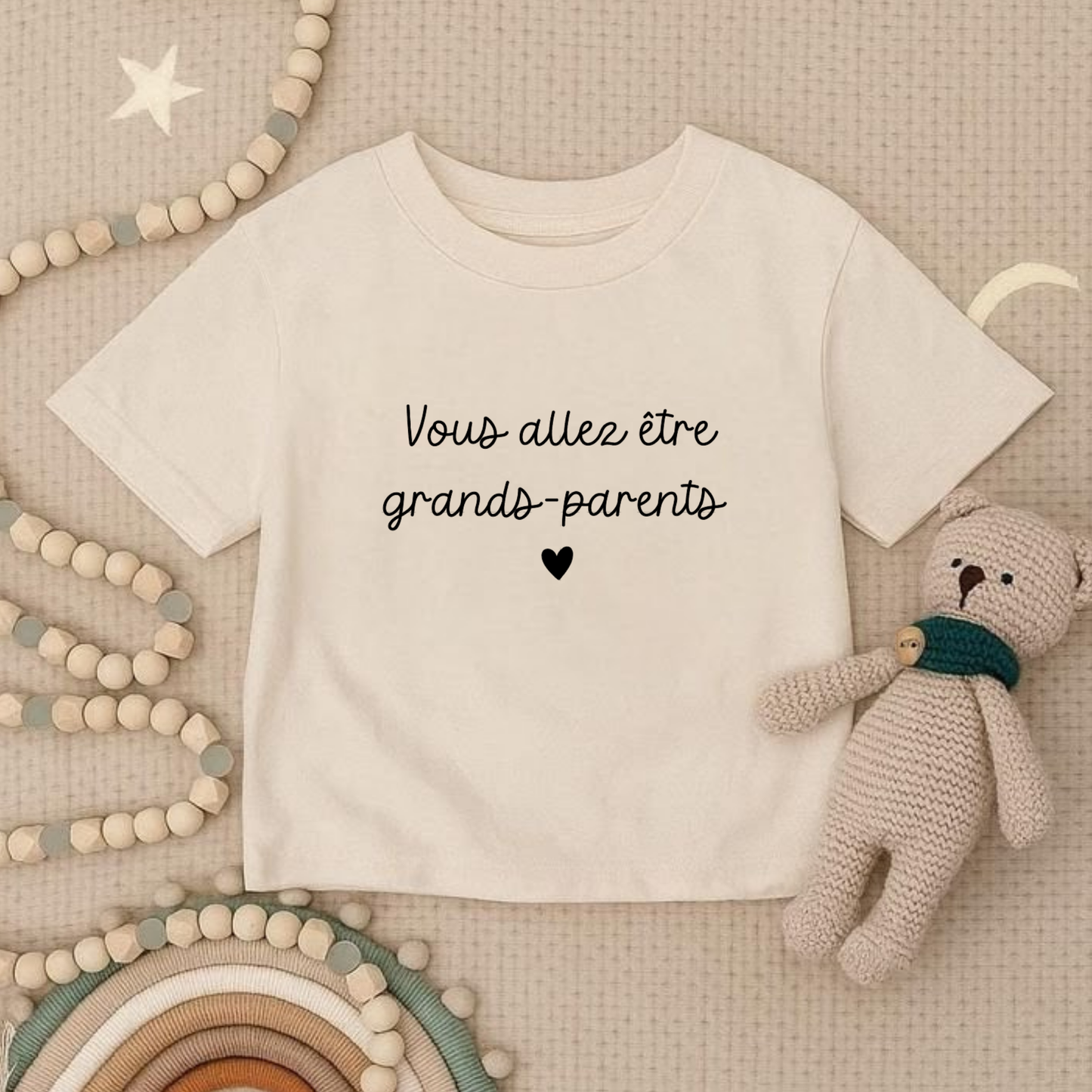 Tee-shirt d'annonce " Bientôt grands-parents " ✨