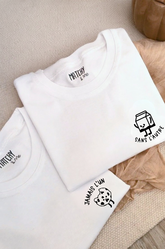 Tee-shirts (ou body) " Jamais l'un sans l'autre "