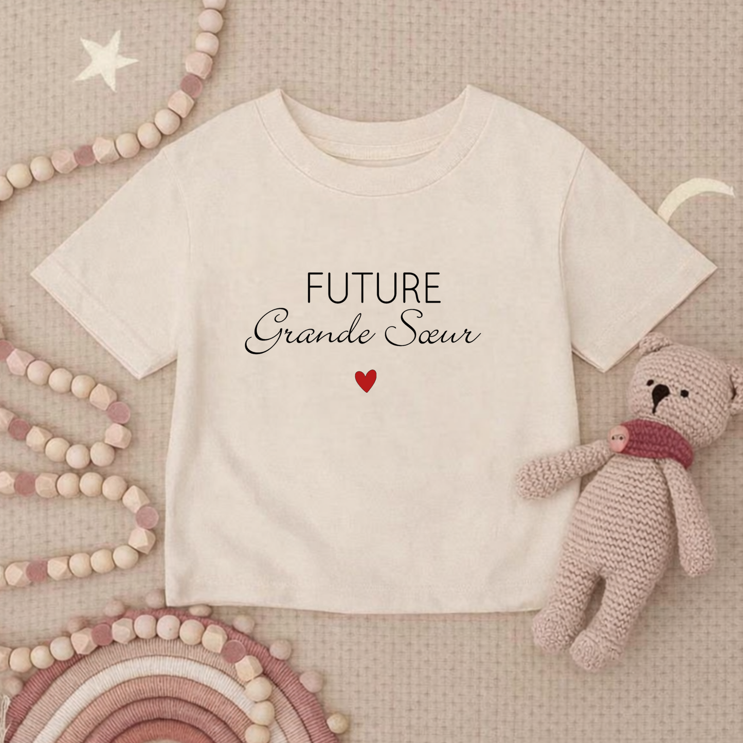 Tee-shirt d'annonce " Futur grande sœur " ✨