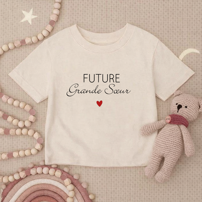 Tee-shirt d'annonce " Futur grande sœur " ✨