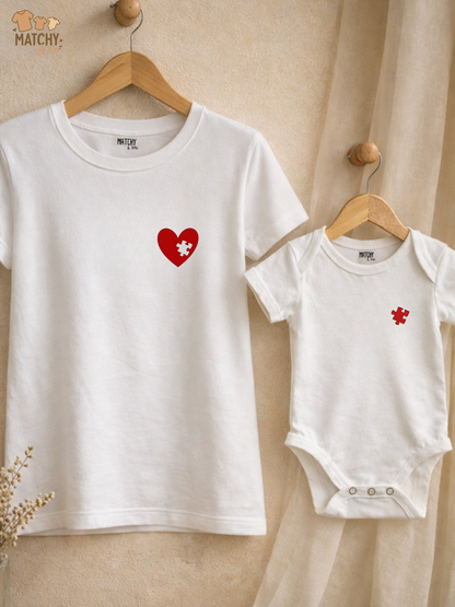 Tee-shirt et body " Coeur d'amour "
