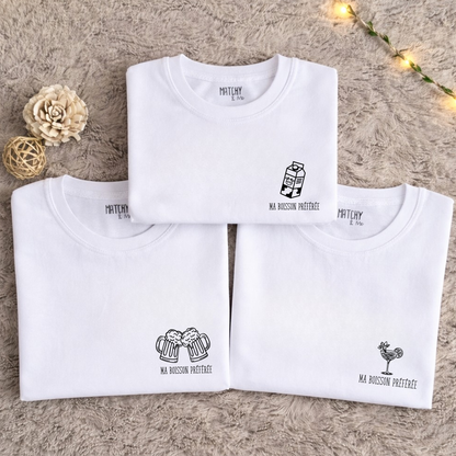 Tee-shirts " Nos boissons préférées "