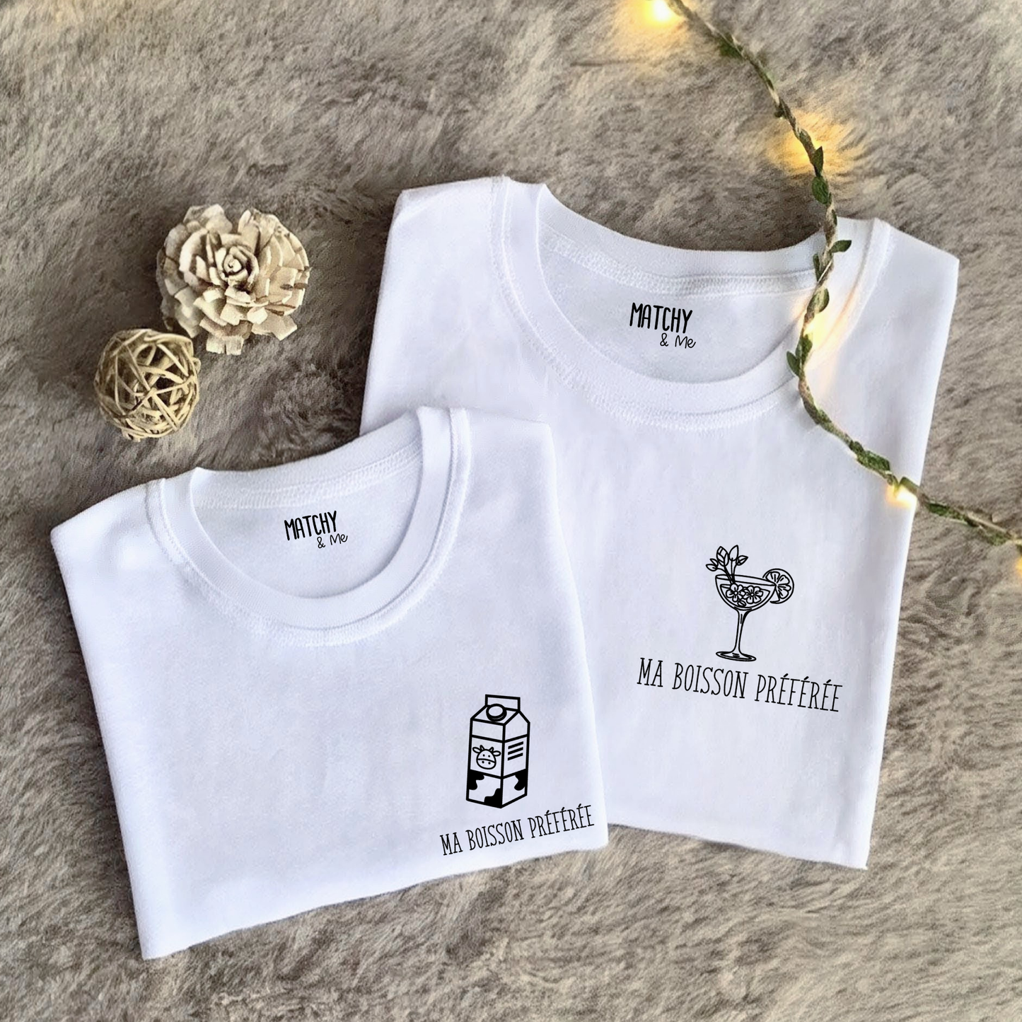 Tee-shirts " Matchy drink Maman "