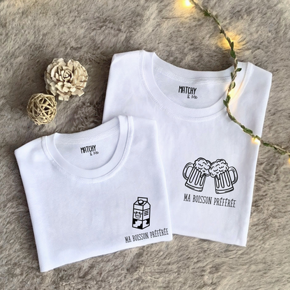 Tee-shirts " Matchy drink Papa "