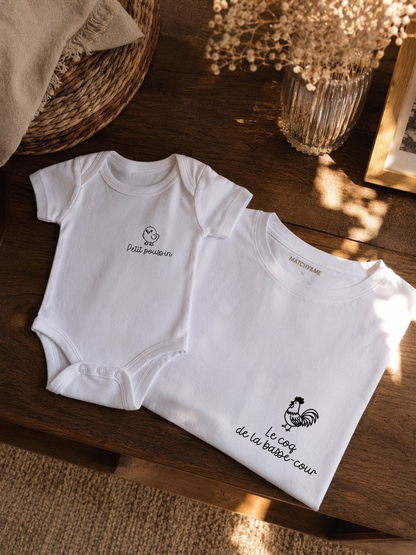Tee-shirt et body " Matchy Coq "