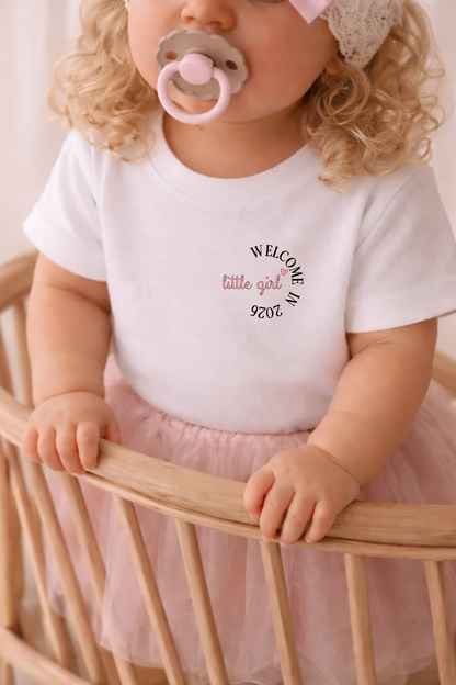 Tee-shirt d'annonce " Little Girl " 🩷