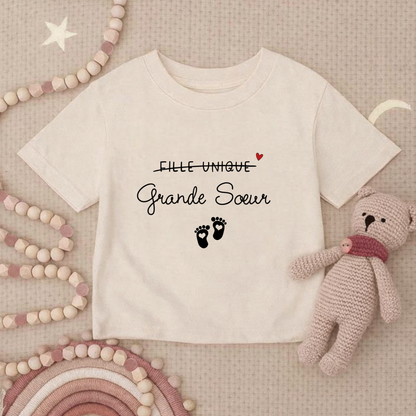 Tee-shirt d'annonce " Grande sœur " ✨