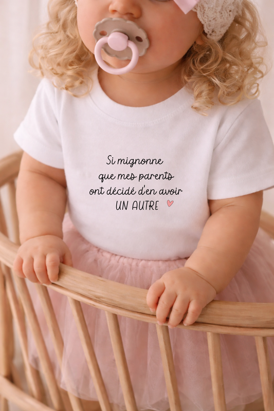 Tee-shirt d'annonce " Si mignonne " ✨