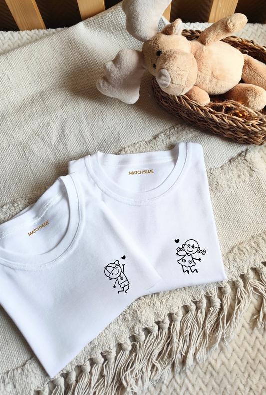 Tee-shirts (ou body) " Amour frère et soeur "