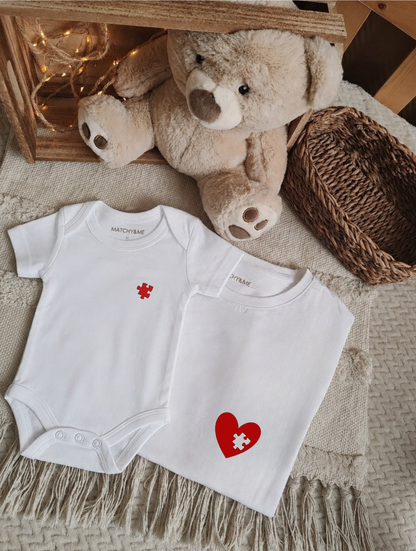 Tee-shirt et body " Coeur d'amour "