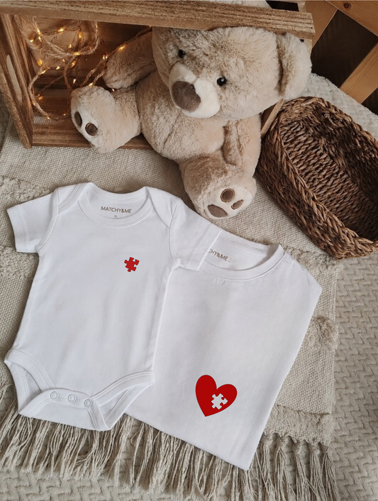 Tee-shirt et body " Coeur d'amour "