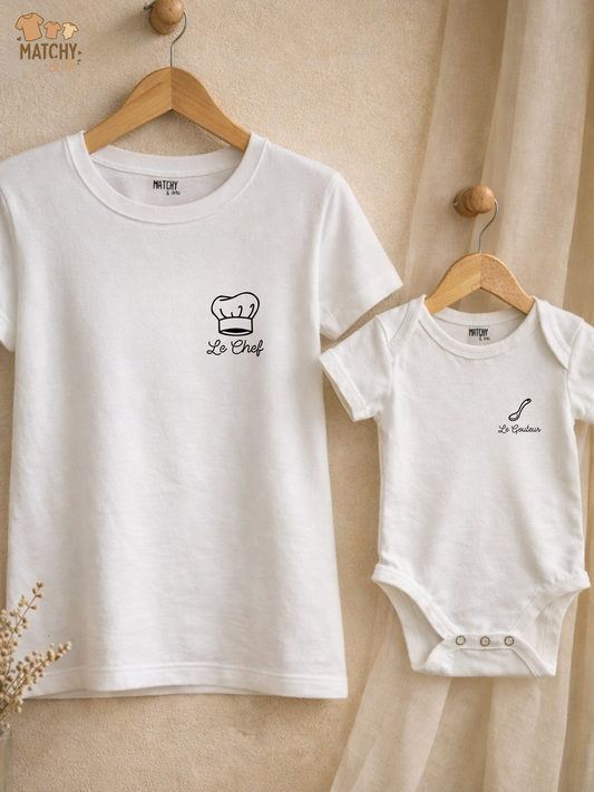 Tee-shirt et body " Le chef et le Gouteur "
